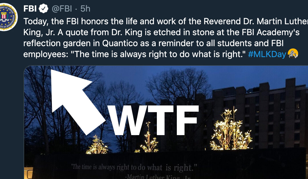 Did the FBI seriously try to honor #MLK today, after everything they did?